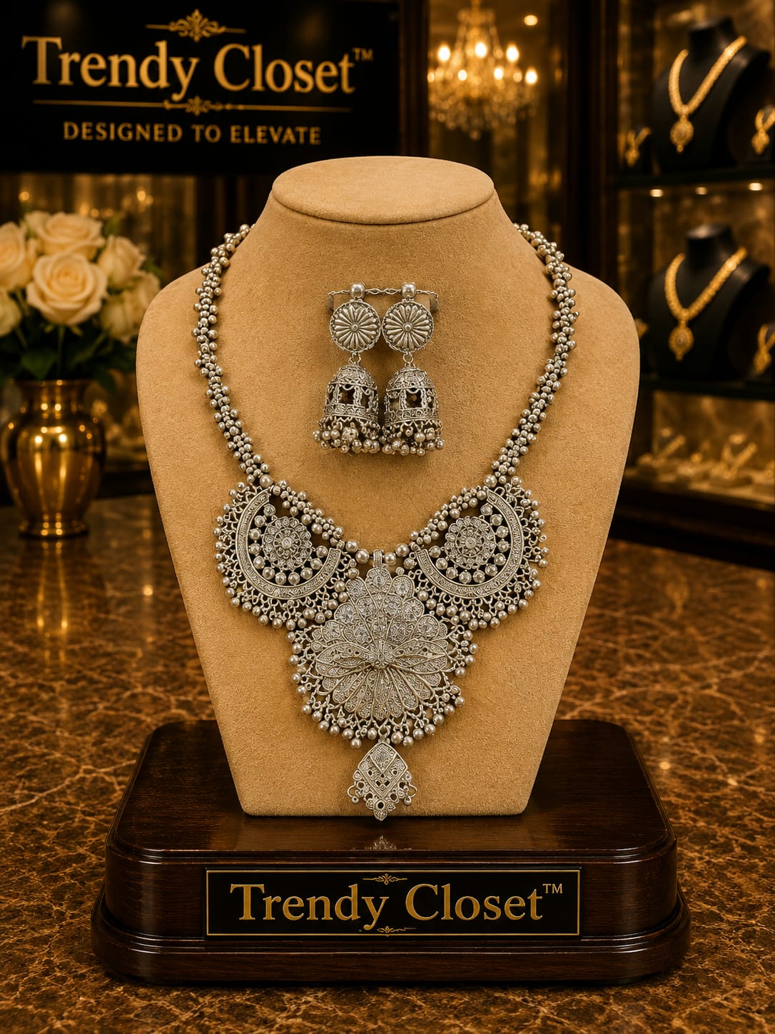 Silver Heritage Filigree Set — Accessories at Trendy Closet, Morrisville NC