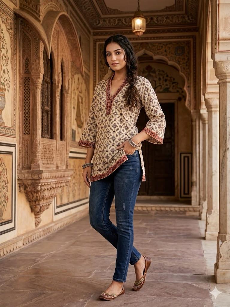 Jaipur Heritage Tunic — Kurti at Trendy Closet, Morrisville NC