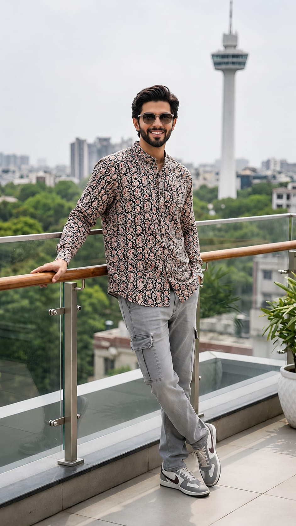 Paisley Print Casual Cotton Shirt — Men's Wear at Trendy Closet, Morrisville NC