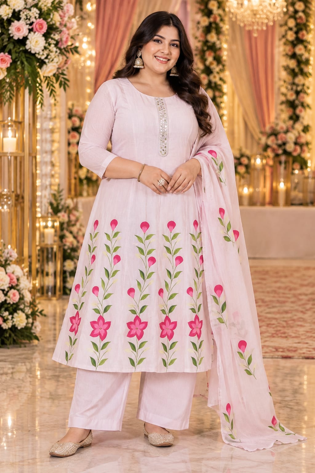 Blush Garden Hand-Painted Suit — Suit Set at Trendy Closet, Morrisville NC