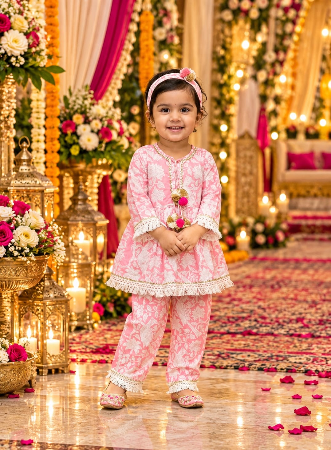 Gulabi Blossom Peplum Set — Kids - Girl at Trendy Closet, Morrisville NC