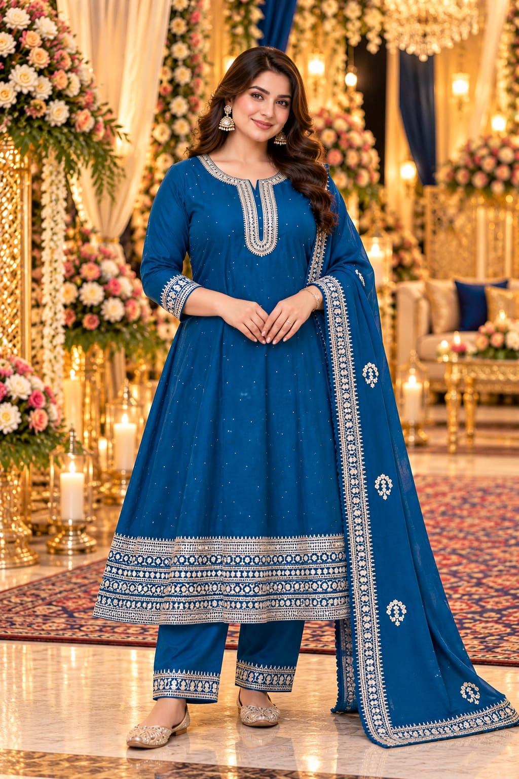 Azure Grace Anarkali — Suit Set at Trendy Closet, Morrisville NC