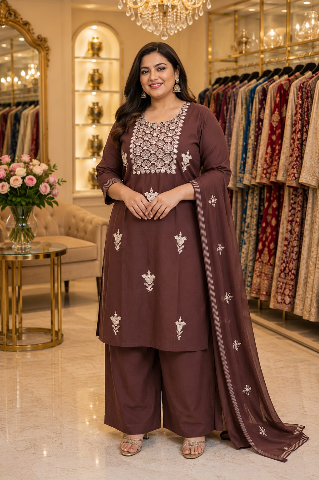 Cocoa Blossom Palazzo Set — Palazzo Set at Trendy Closet, Morrisville NC