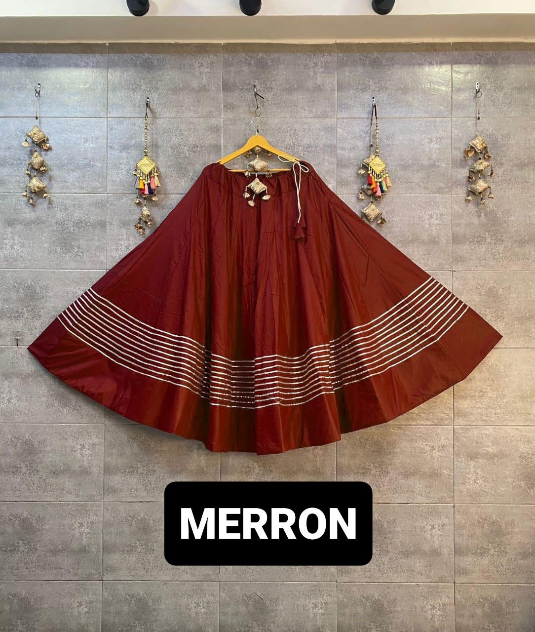 Maroon Gota Flare Lehenga — Ghagra Choli at Trendy Closet, Morrisville NC
