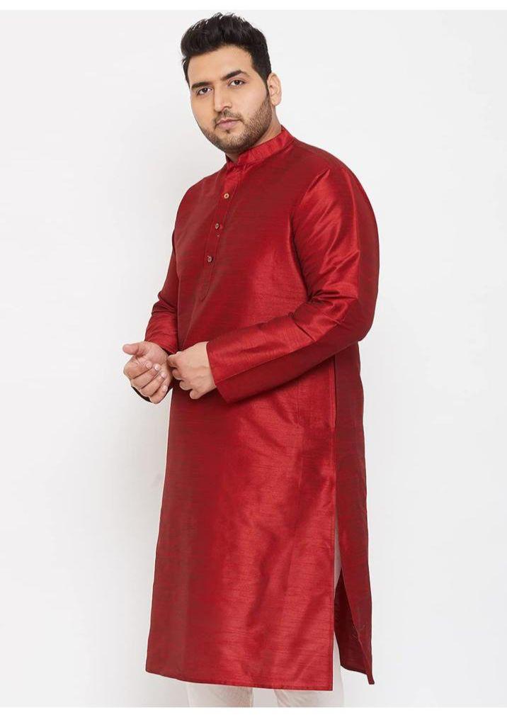 Maroon Regal Radiance Kurta — Men's Wear at Trendy Closet, Morrisville NC