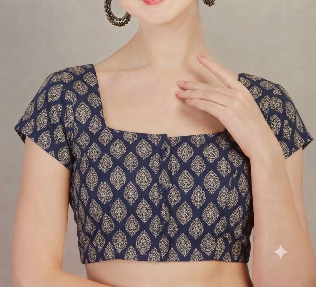 Midnight Buta Blouse — Blouse (Top) at Trendy Closet, Morrisville NC