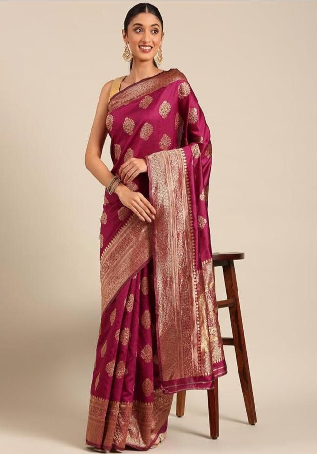 Royal Magenta Banarasi — Sarees at Trendy Closet, Morrisville NC