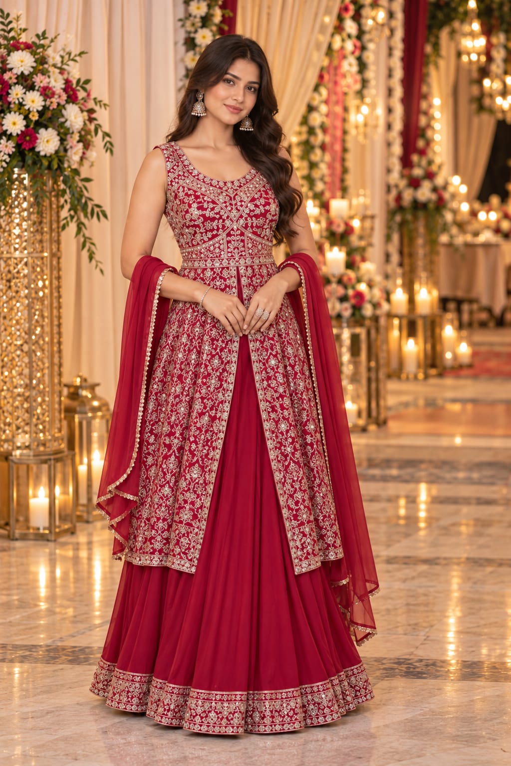 Ruby Radiance Jacket Gown — Gowns at Trendy Closet, Morrisville NC