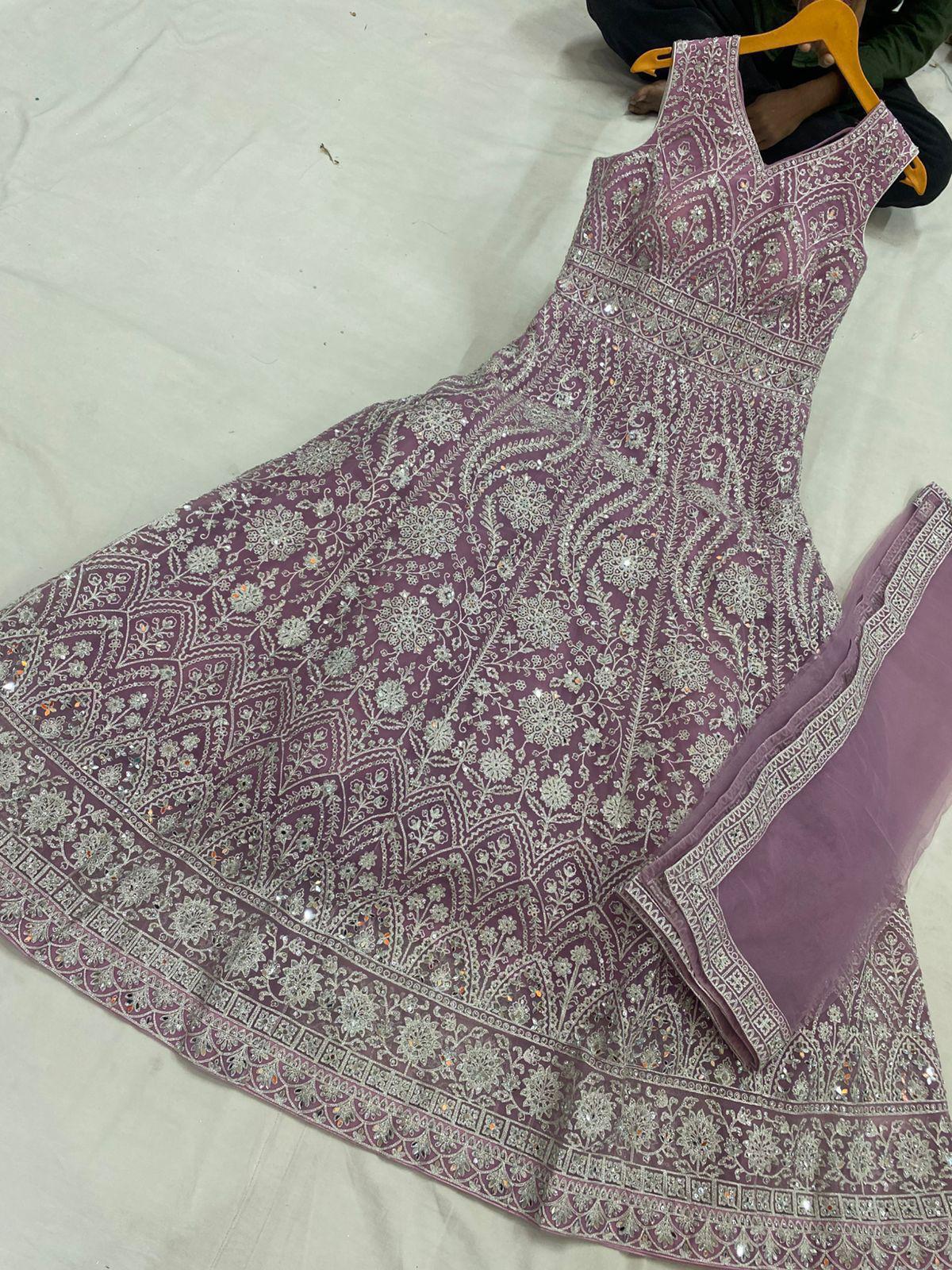 Lavender Mirror-Work Empress — Gowns at Trendy Closet, Morrisville NC
