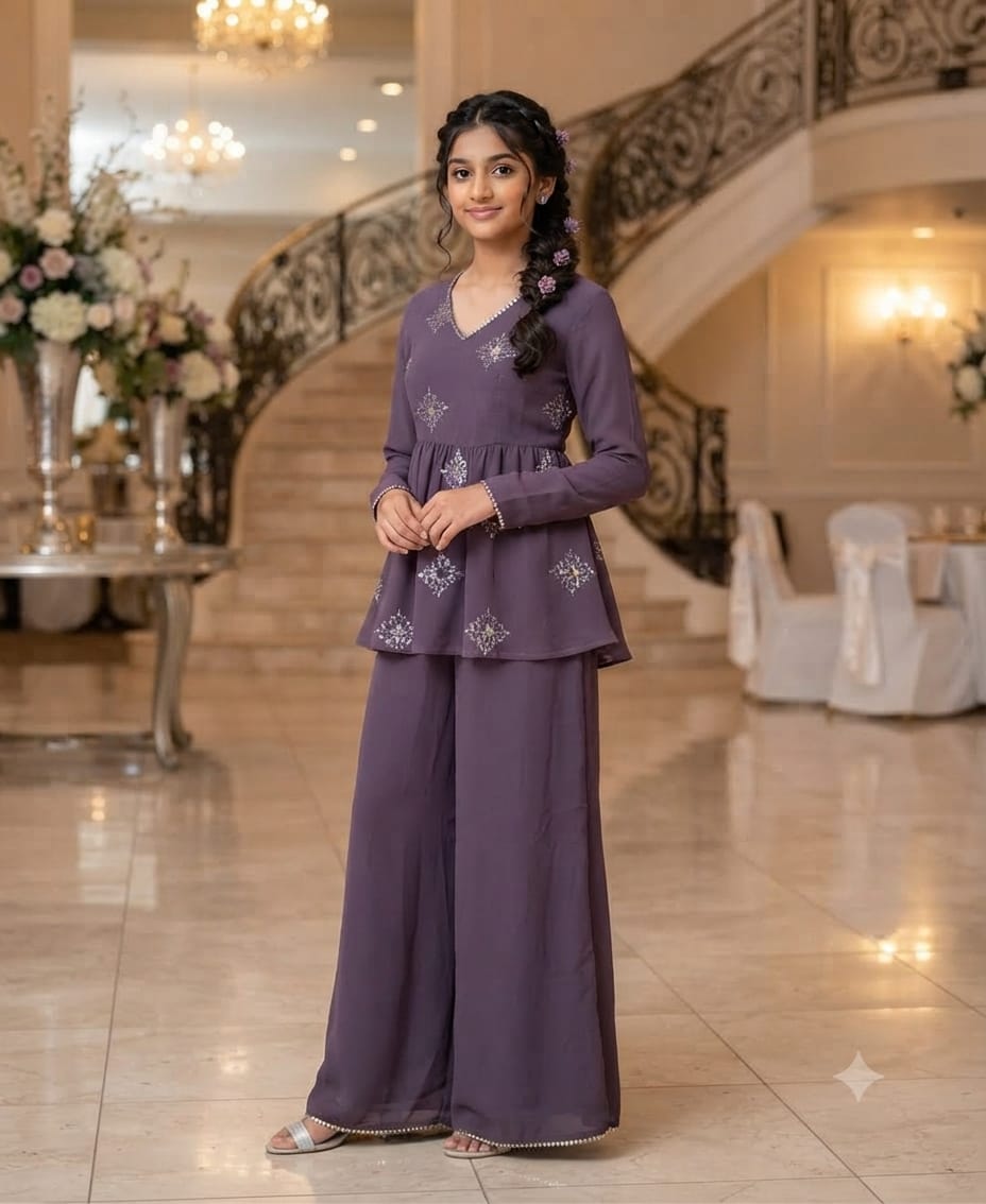 Mauve Serenity Palazzo Set — Kids - Girl at Trendy Closet, Morrisville NC