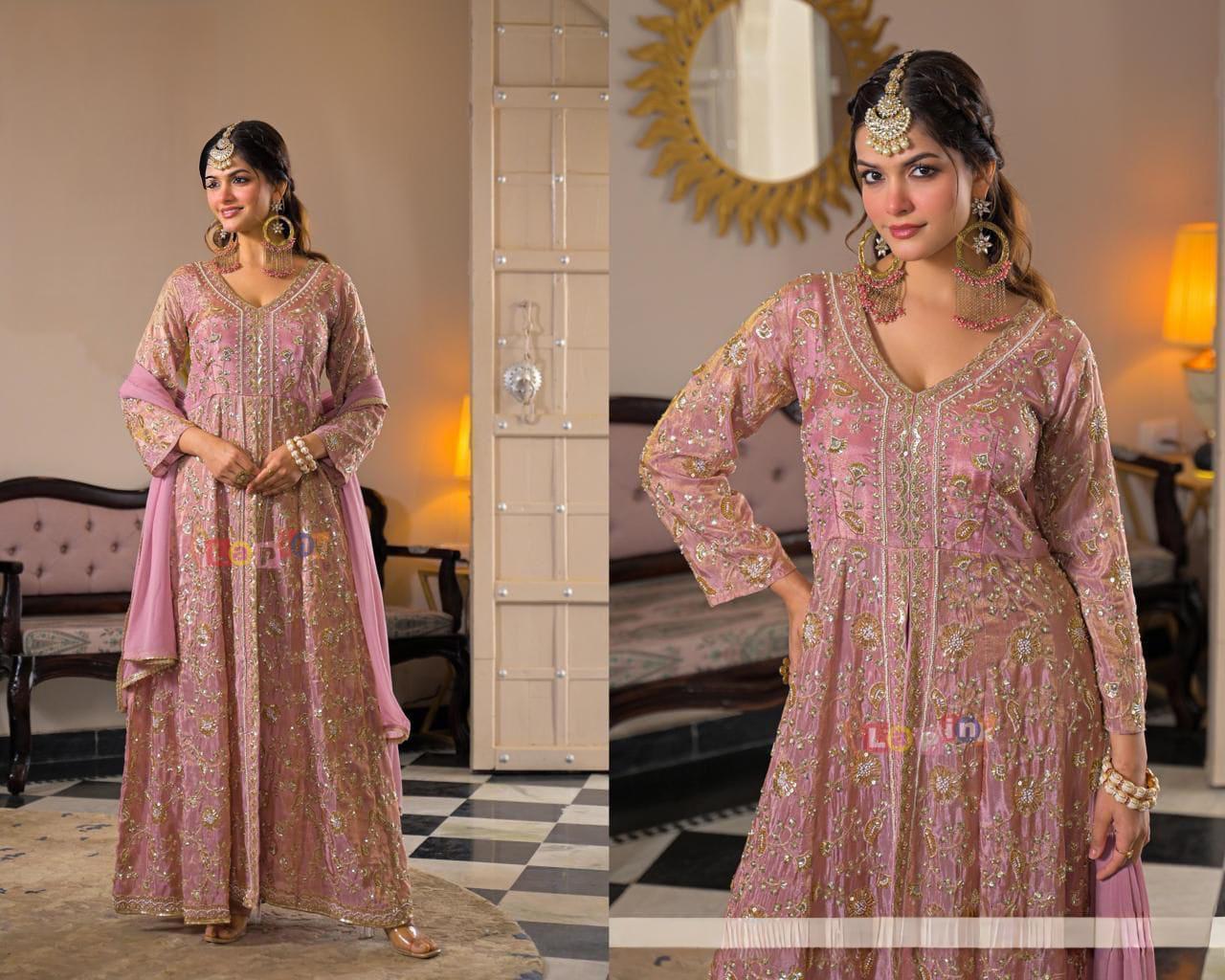 Mauve Splendor Kalidaar — Suit Set at Trendy Closet, Morrisville NC