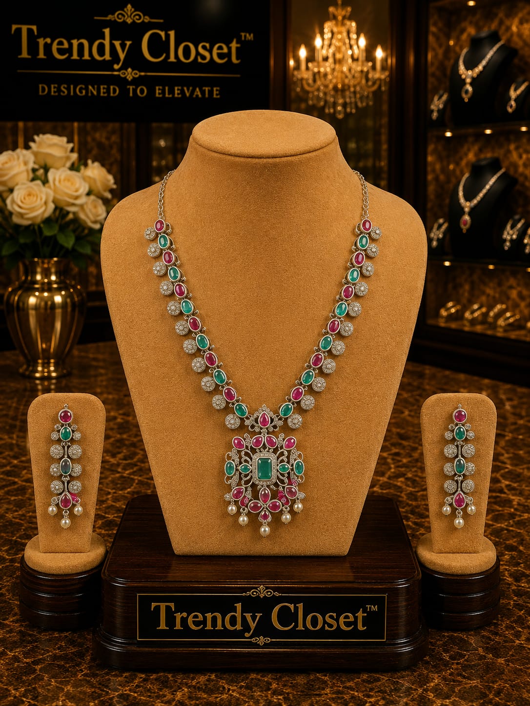 Emerald & Ruby Royale Set — Accessories at Trendy Closet, Morrisville NC