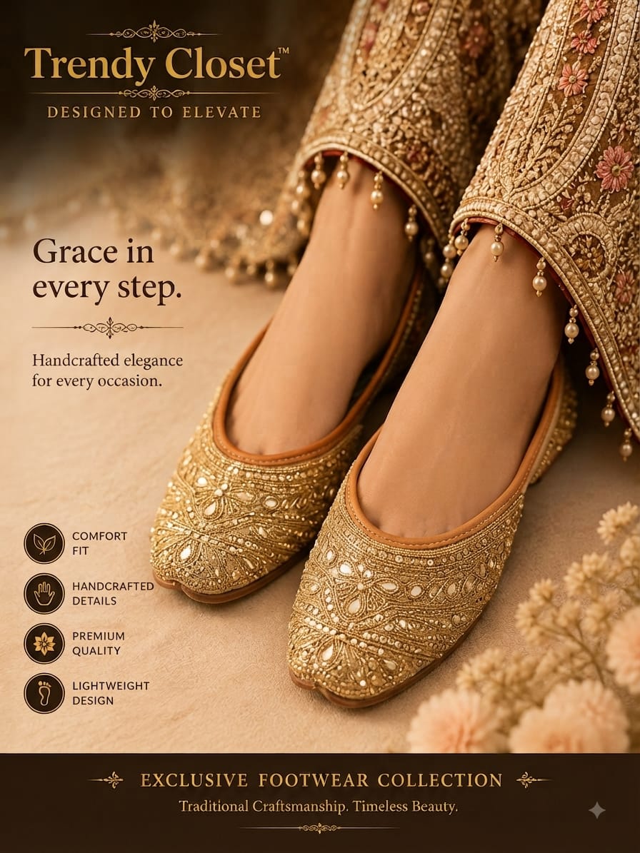 Gilded Mirror Juttis — Footwear - Female at Trendy Closet, Morrisville NC