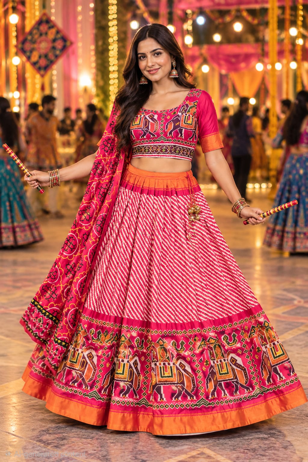 Vibrant Patola Heritage — Lehengas at Trendy Closet, Morrisville NC