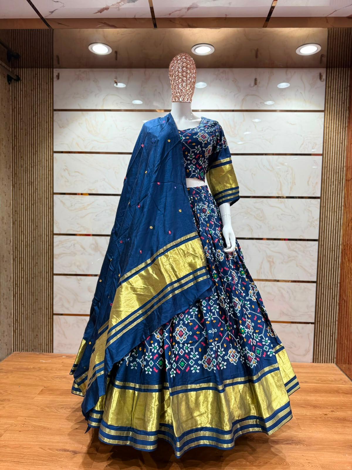 Midnight Patola Heritage Lehenga — Ghagra Choli at Trendy Closet, Morrisville NC