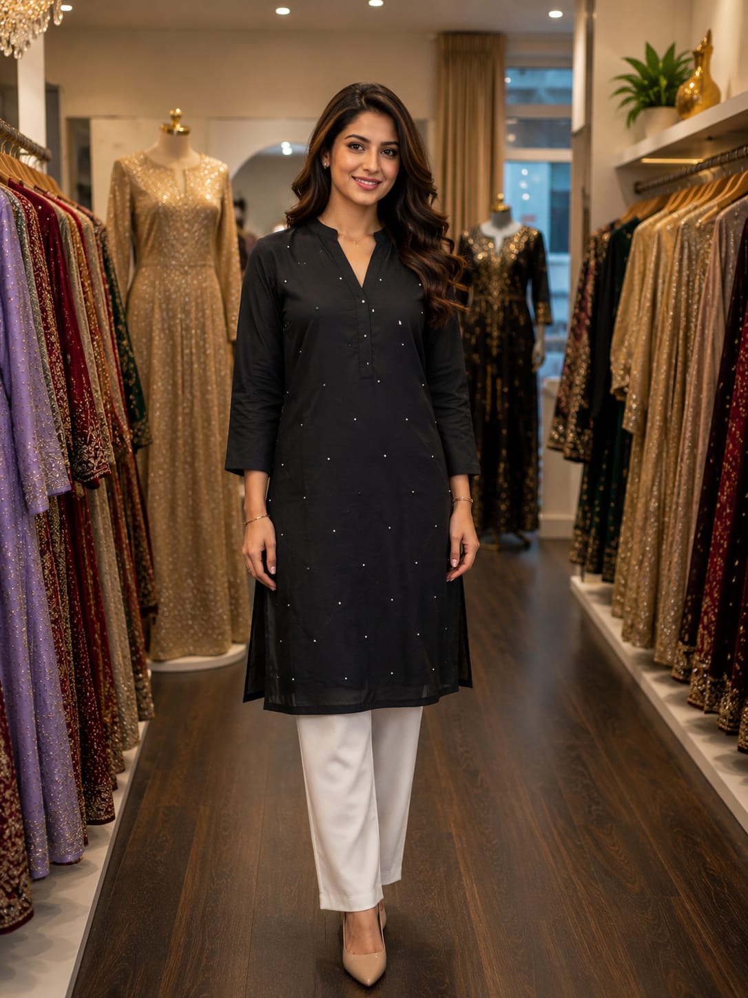 Midnight Star Kurta Set — Suit Set at Trendy Closet, Morrisville NC