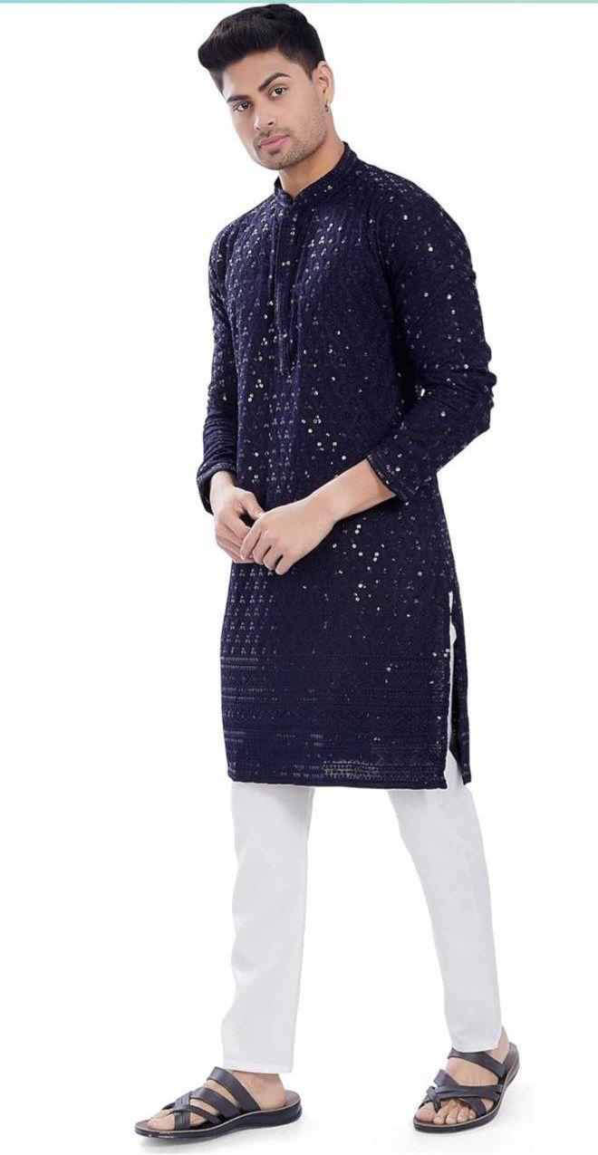 Midnight Stellar Kurta — Men's Wear at Trendy Closet, Morrisville NC