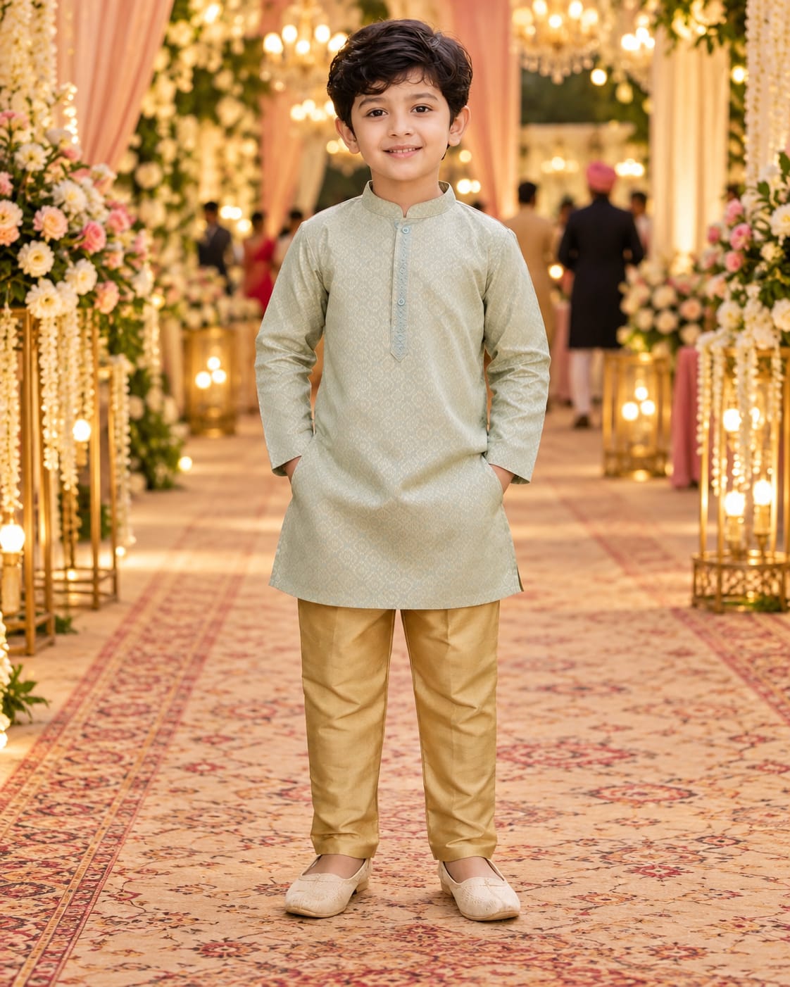 Sage Serenity Kurta Set — Kids - Boy at Trendy Closet, Morrisville NC