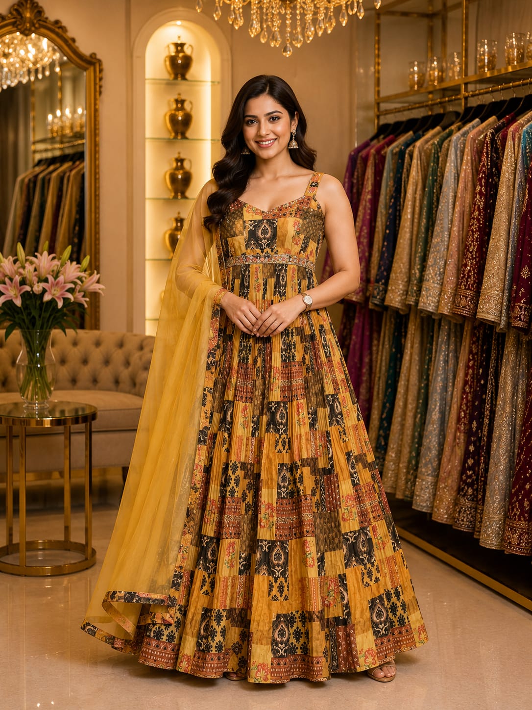 Amber Patchwork Gown — Gowns at Trendy Closet, Morrisville NC