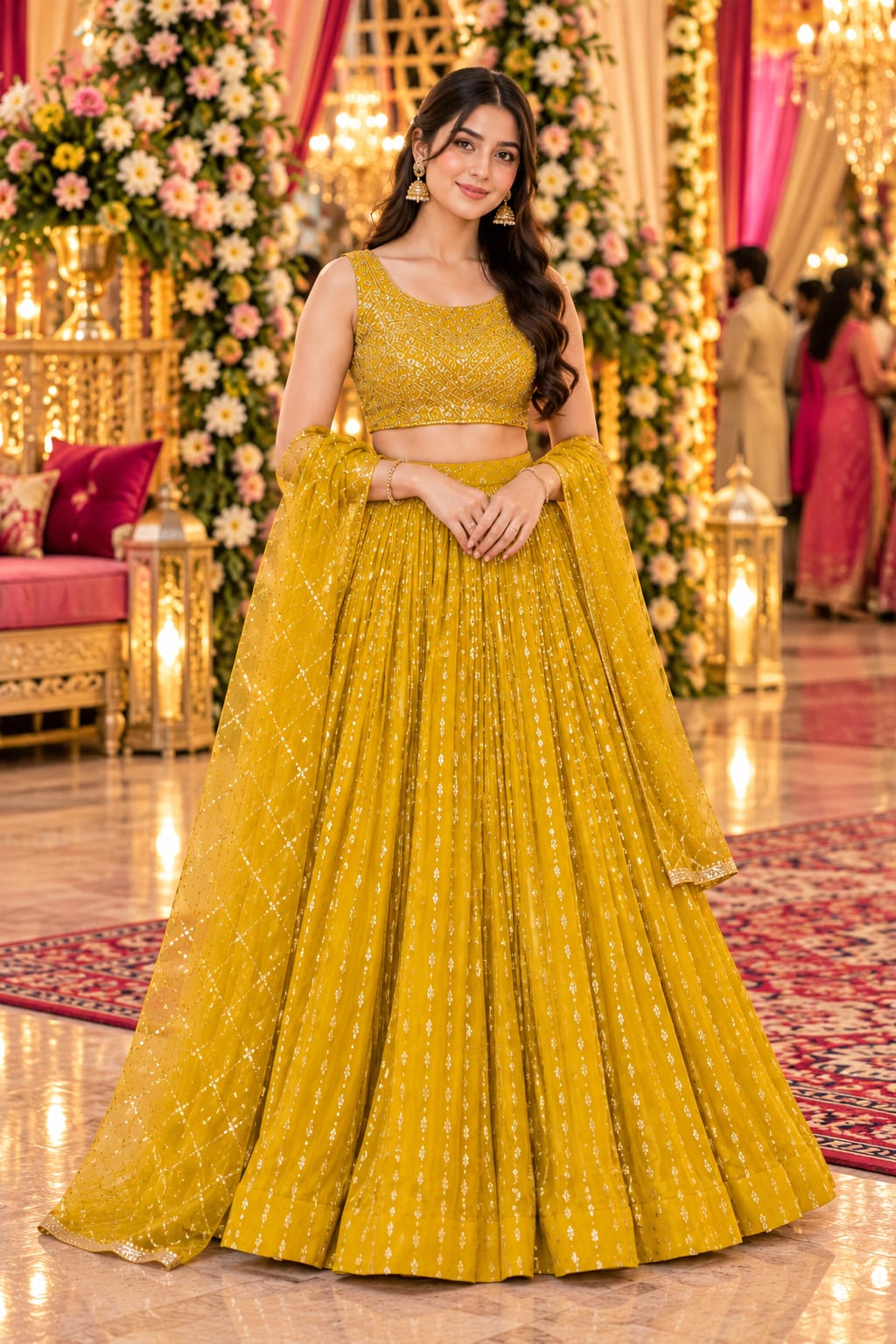 Amber Radiance Lehenga — Lehengas at Trendy Closet, Morrisville NC