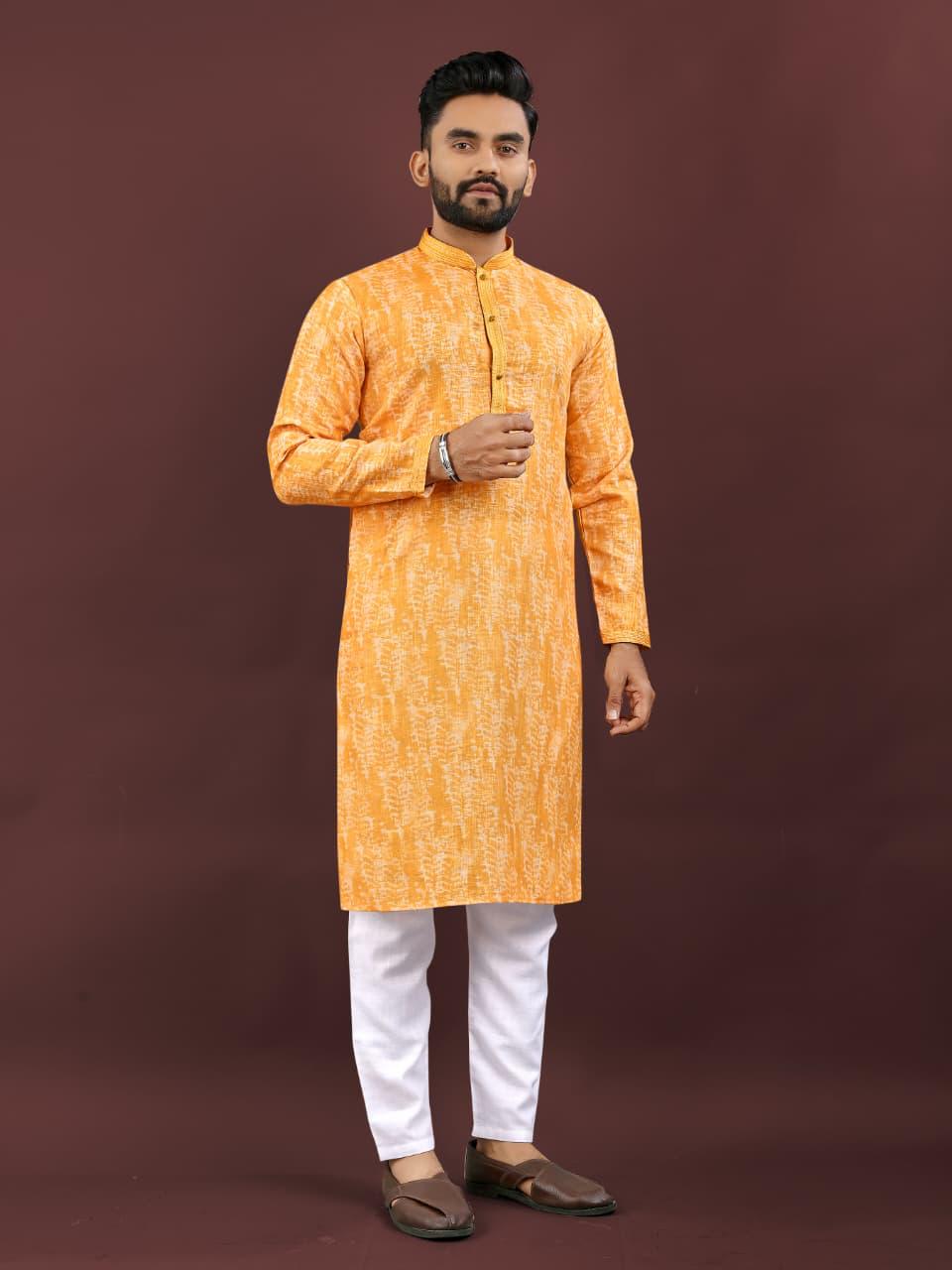 Marigold Meadow Kurta Set — Men's Wear at Trendy Closet, Morrisville NC