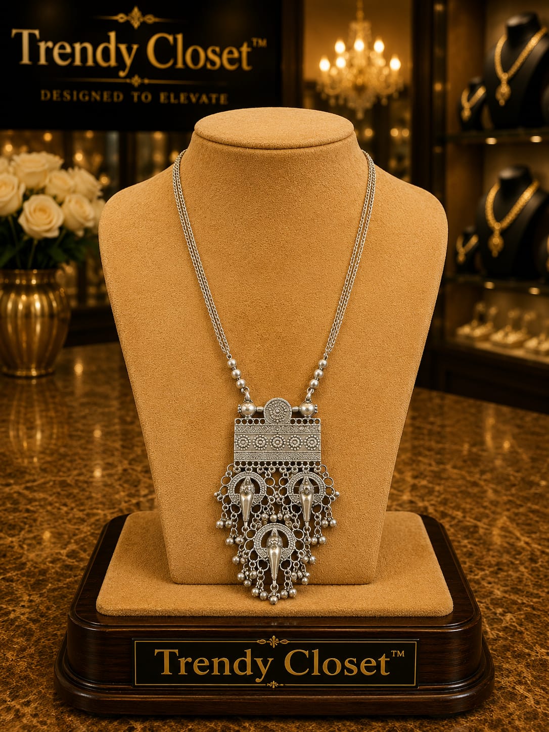 Oxidized Heritage Mala — Accessories at Trendy Closet, Morrisville NC