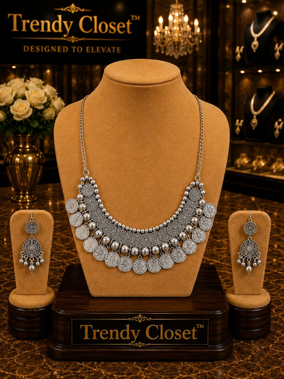 Silver Nomad Necklace Set — Accessories at Trendy Closet, Morrisville NC