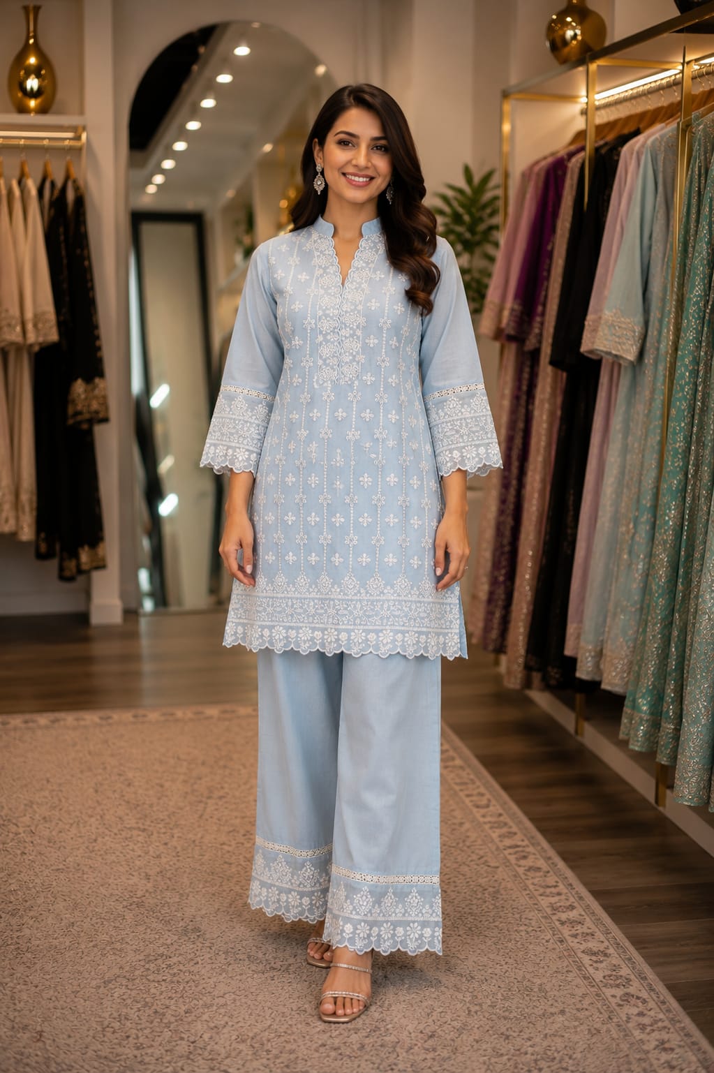 Azure Serenity Palazzo Set — Palazzo Set at Trendy Closet, Morrisville NC