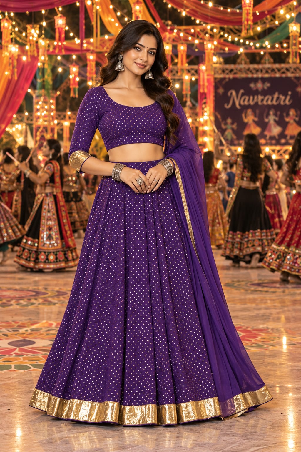Amethyst Glow Lehenga — Ghagra Choli at Trendy Closet, Morrisville NC