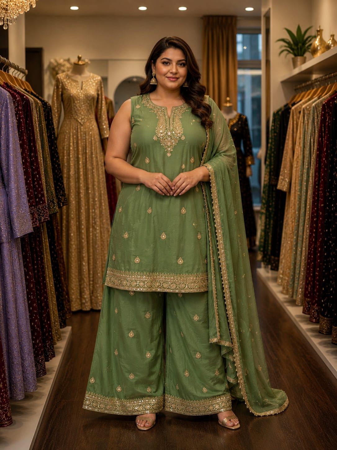 Sage Radiance Palazzo Set — Palazzo Set at Trendy Closet, Morrisville NC