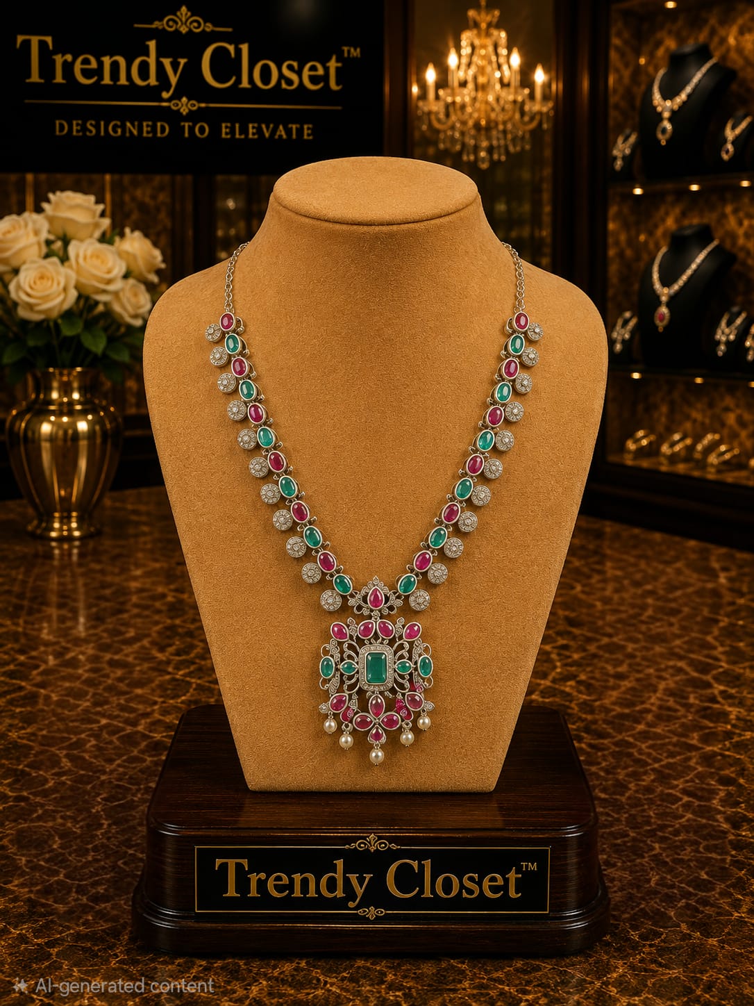 Majestic Emerald & Ruby Haar — Accessories at Trendy Closet, Morrisville NC