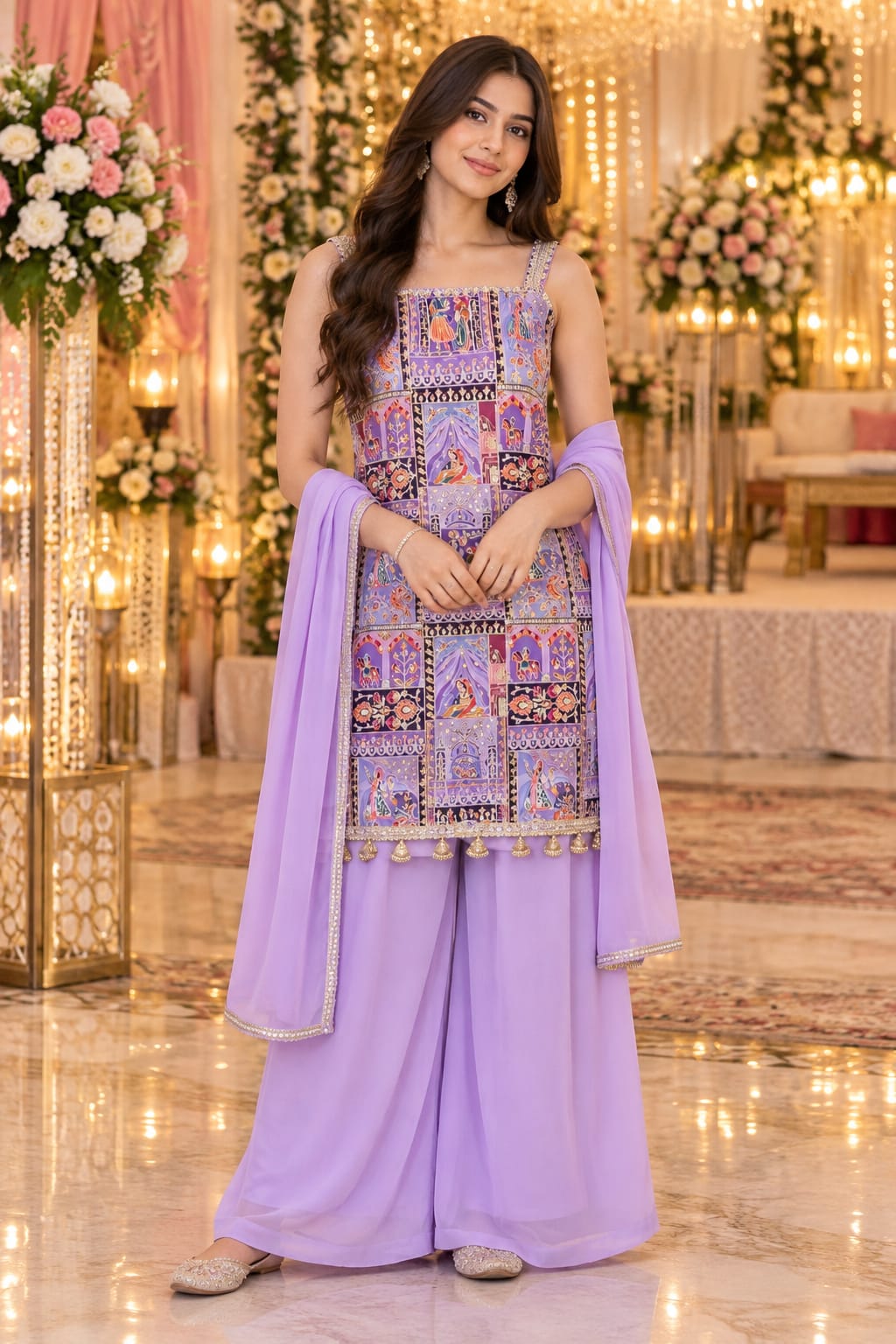 Lavender Miniature Muse Palazzo Set — Palazzo Set at Trendy Closet, Morrisville NC