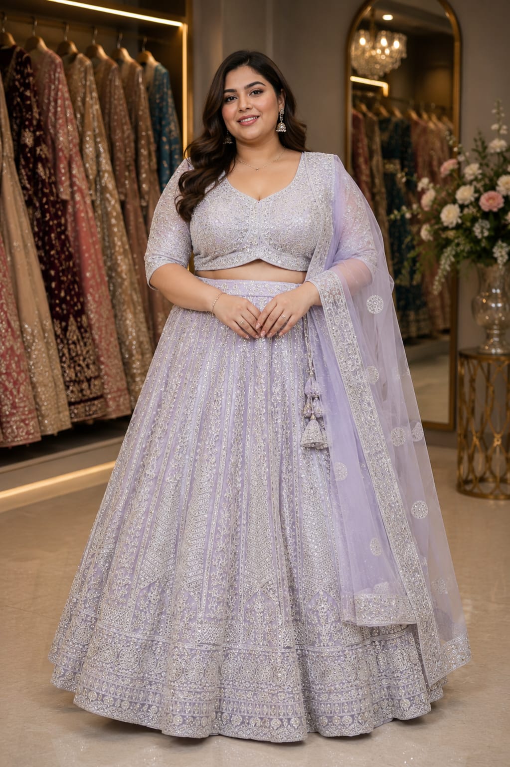 Lavender Radiance Lehenga — Lehengas at Trendy Closet, Morrisville NC