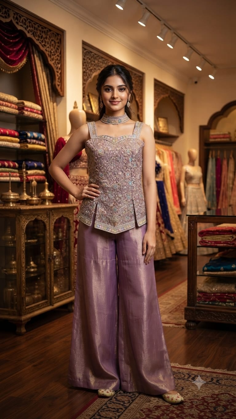 Lilac Bloom Indo-Western — Indo-Western at Trendy Closet, Morrisville NC