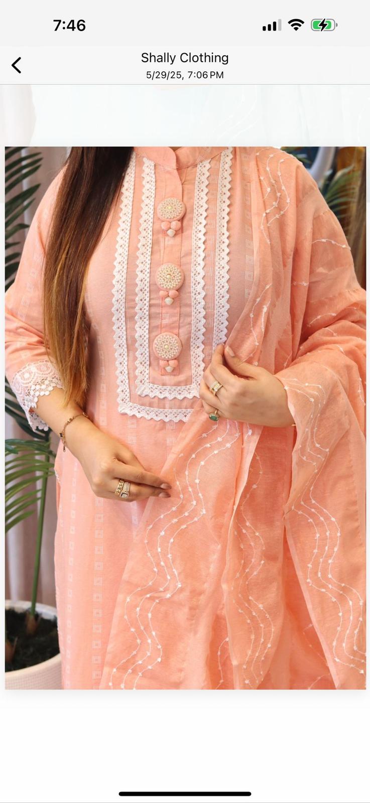 Peach Blossom Pearl Set — Suit Set at Trendy Closet, Morrisville NC