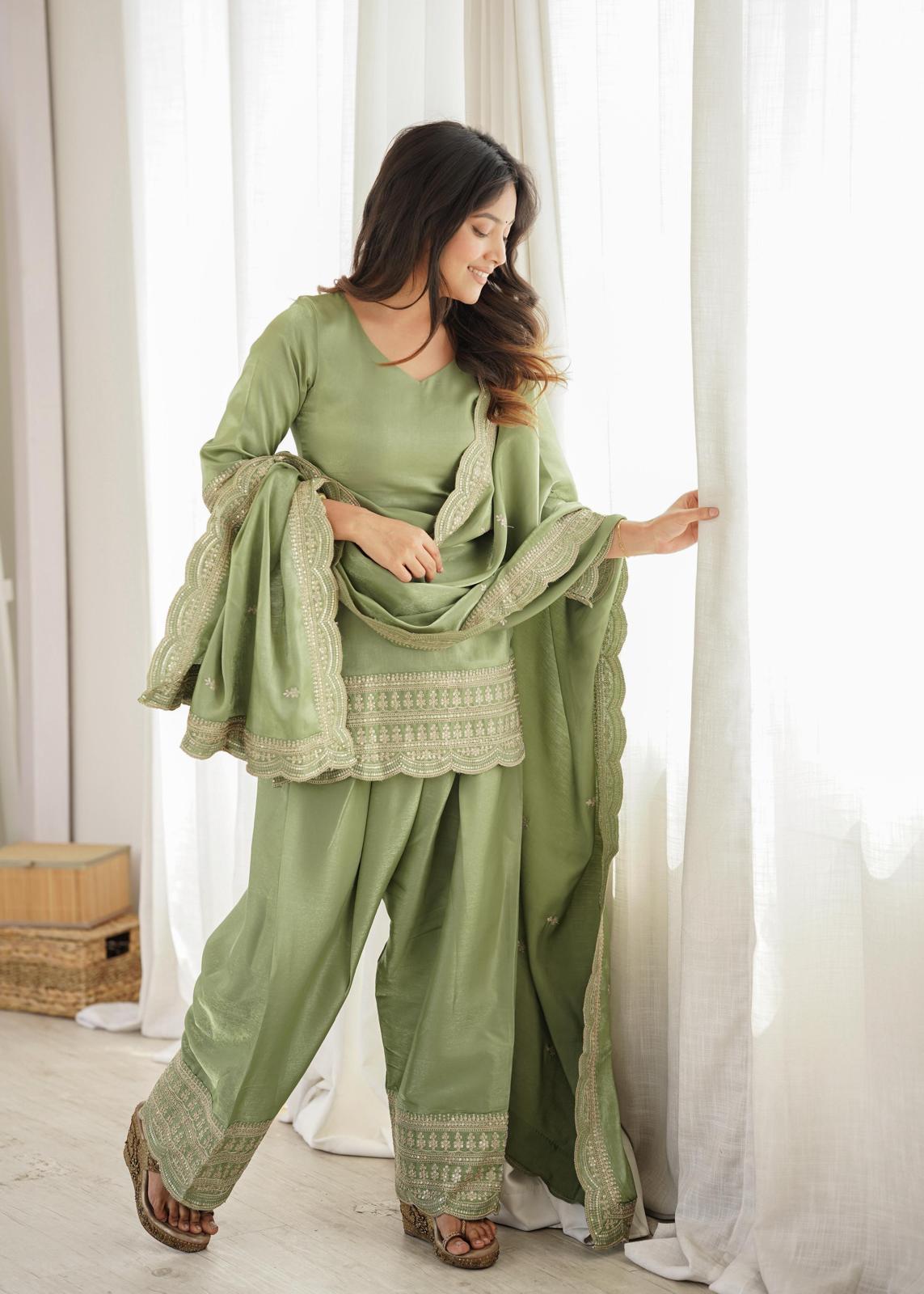 Sage Meadow Scalloped Suit — Suit Set at Trendy Closet, Morrisville NC