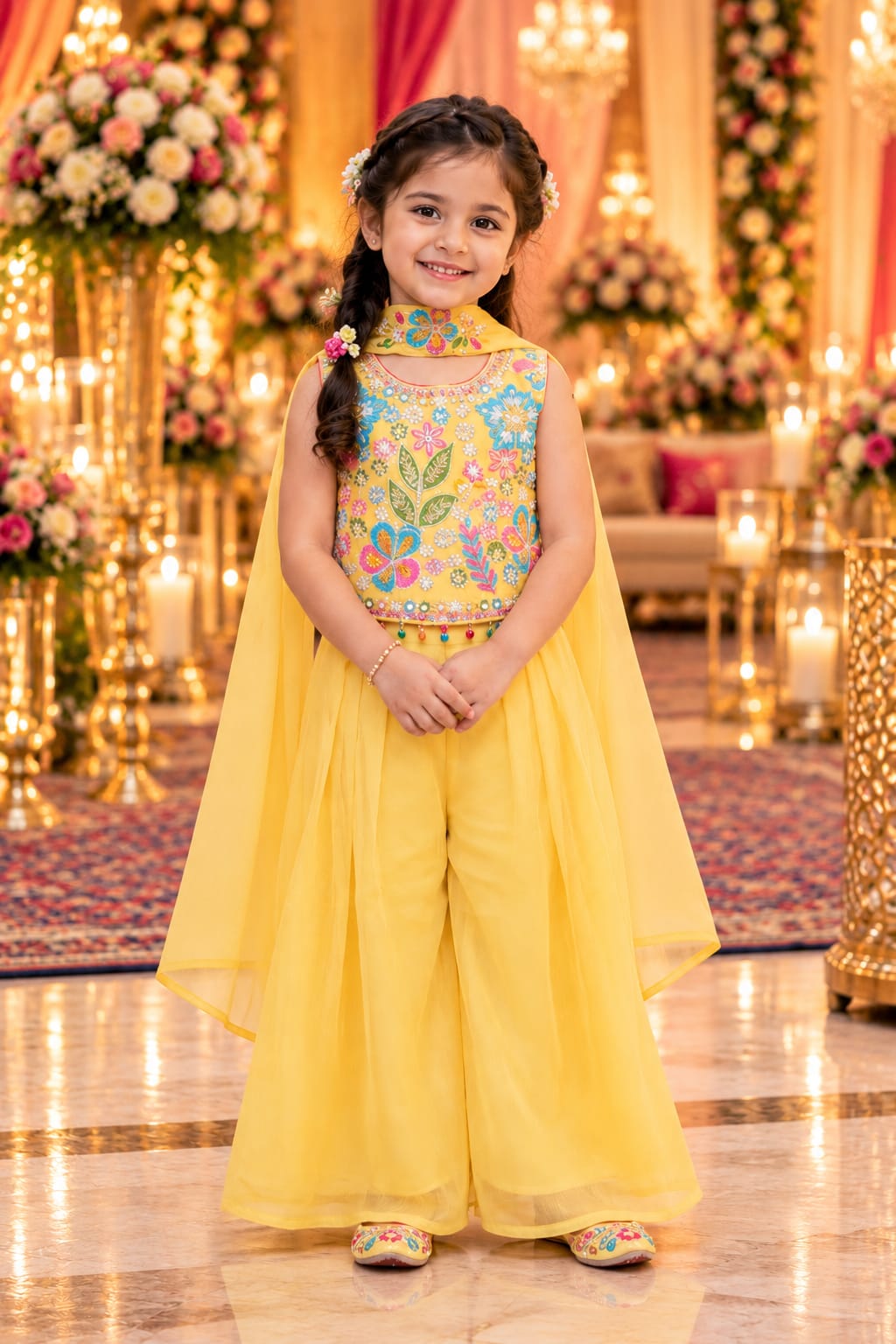 Sunshine Meadow Palazzo Set — Kids - Girl at Trendy Closet, Morrisville NC