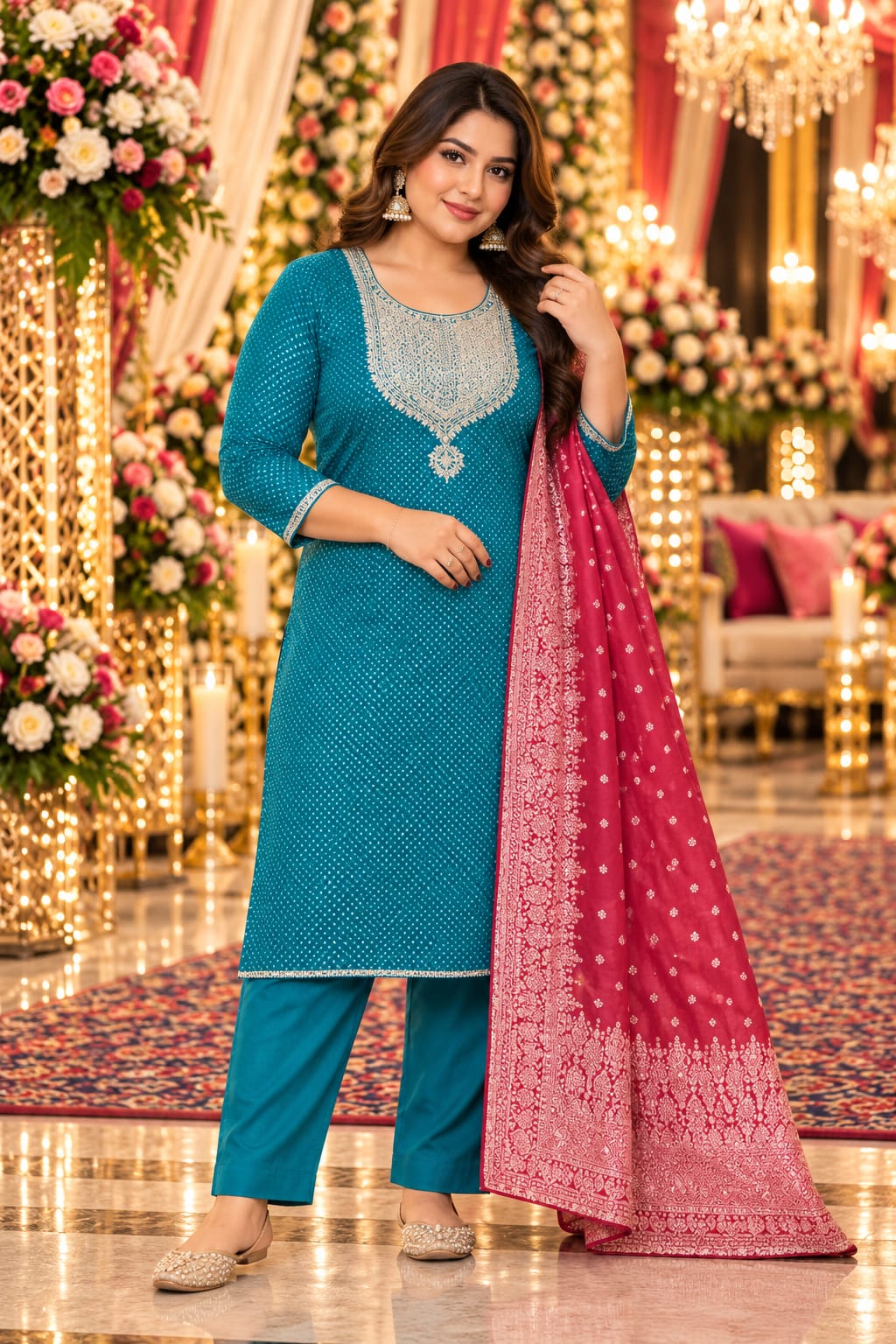 Azure Empress Silk Set — Suit Set at Trendy Closet, Morrisville NC