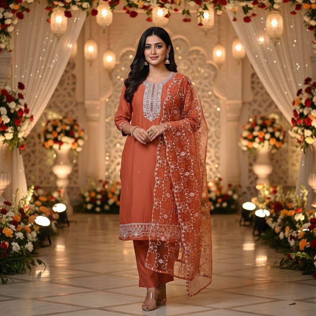 Terracotta Rose Suit Set — Suit Set at Trendy Closet, Morrisville NC