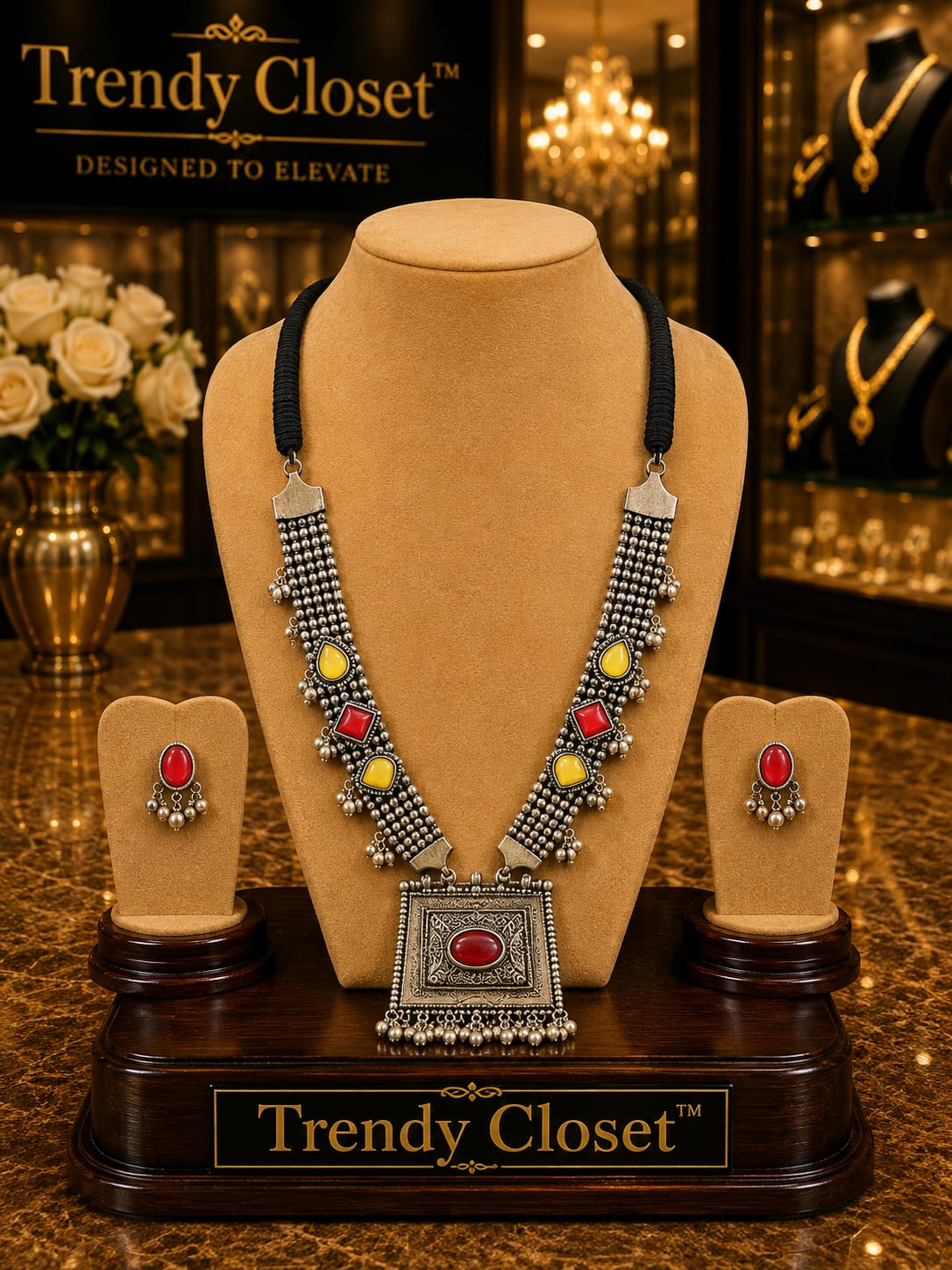 Tribal Aura Oxidized Set — Accessories at Trendy Closet, Morrisville NC