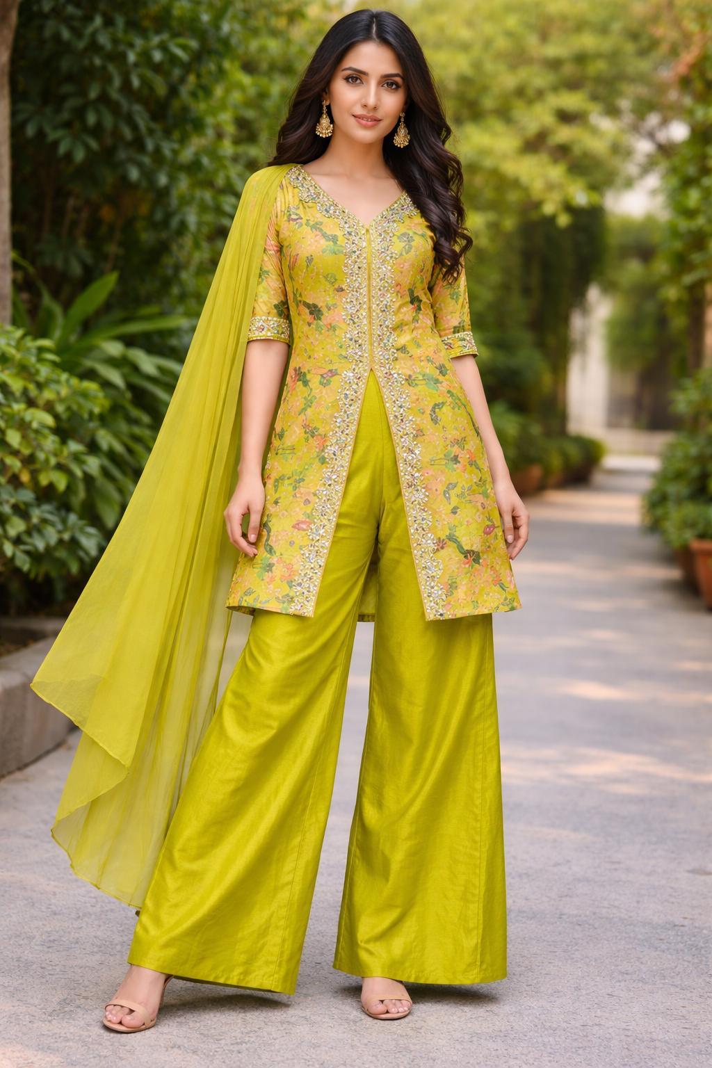 Citrine Bloom Palazzo Set — Palazzo Set at Trendy Closet, Morrisville NC