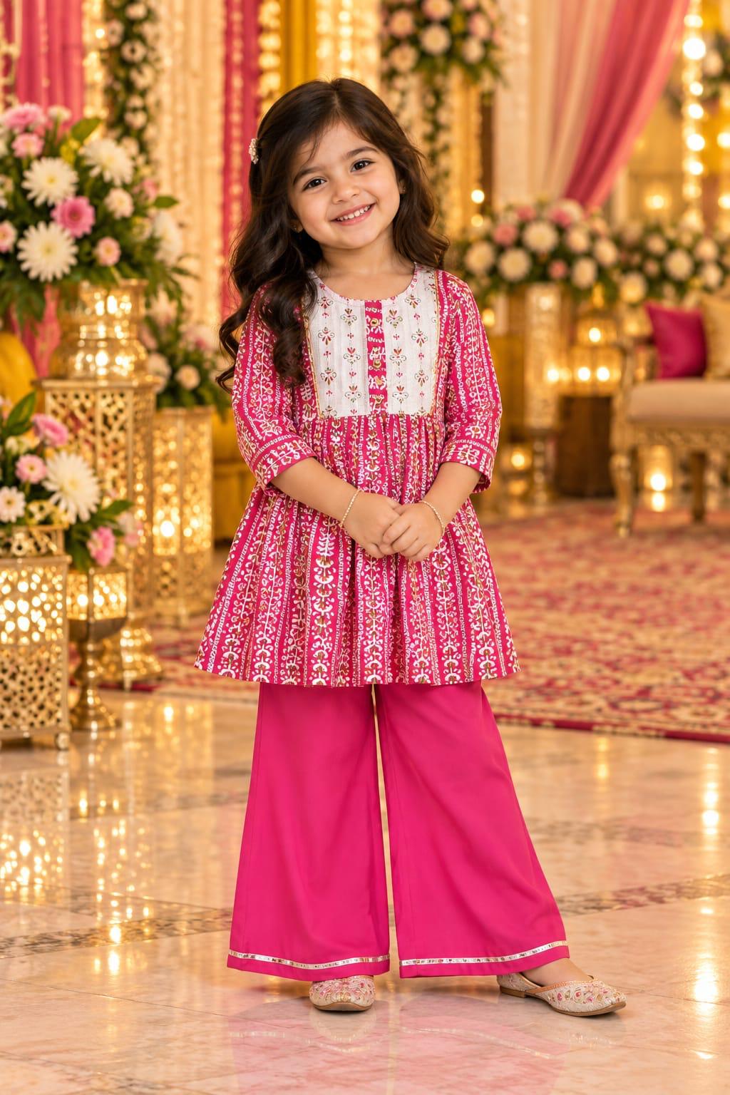 Fuchsia Blossom Peplum Set — Kids - Girl at Trendy Closet, Morrisville NC