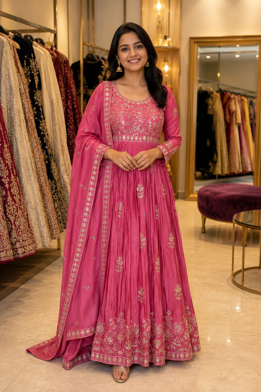 Gulabi Zarif Gown — Gowns at Trendy Closet, Morrisville NC