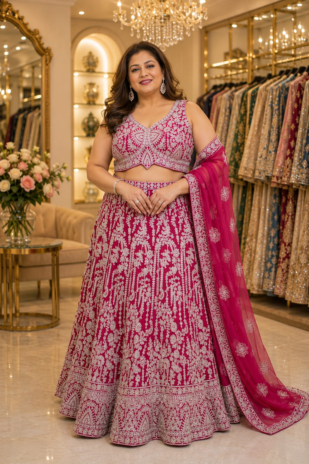 Magenta Muse Lehenga — Lehengas at Trendy Closet, Morrisville NC