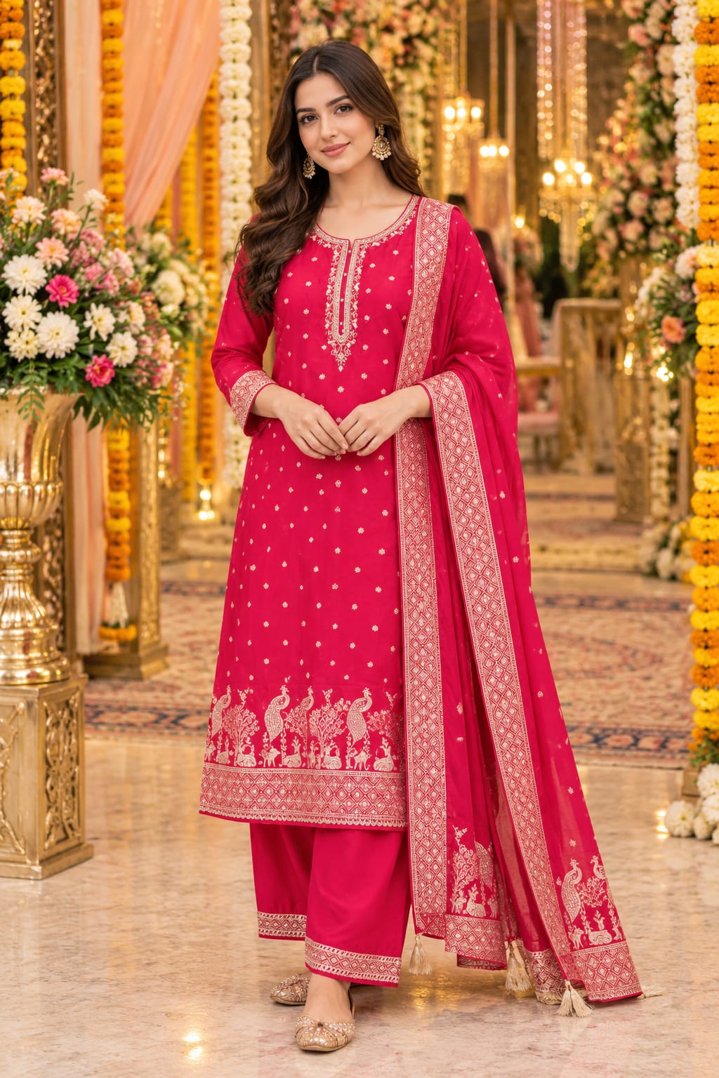 Rani Peacock Palazzo Set — Suit Set at Trendy Closet, Morrisville NC