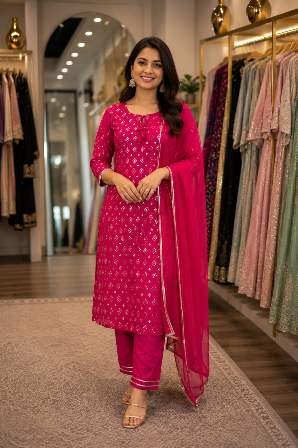 Rani Pink Radiance — Suit Set at Trendy Closet, Morrisville NC