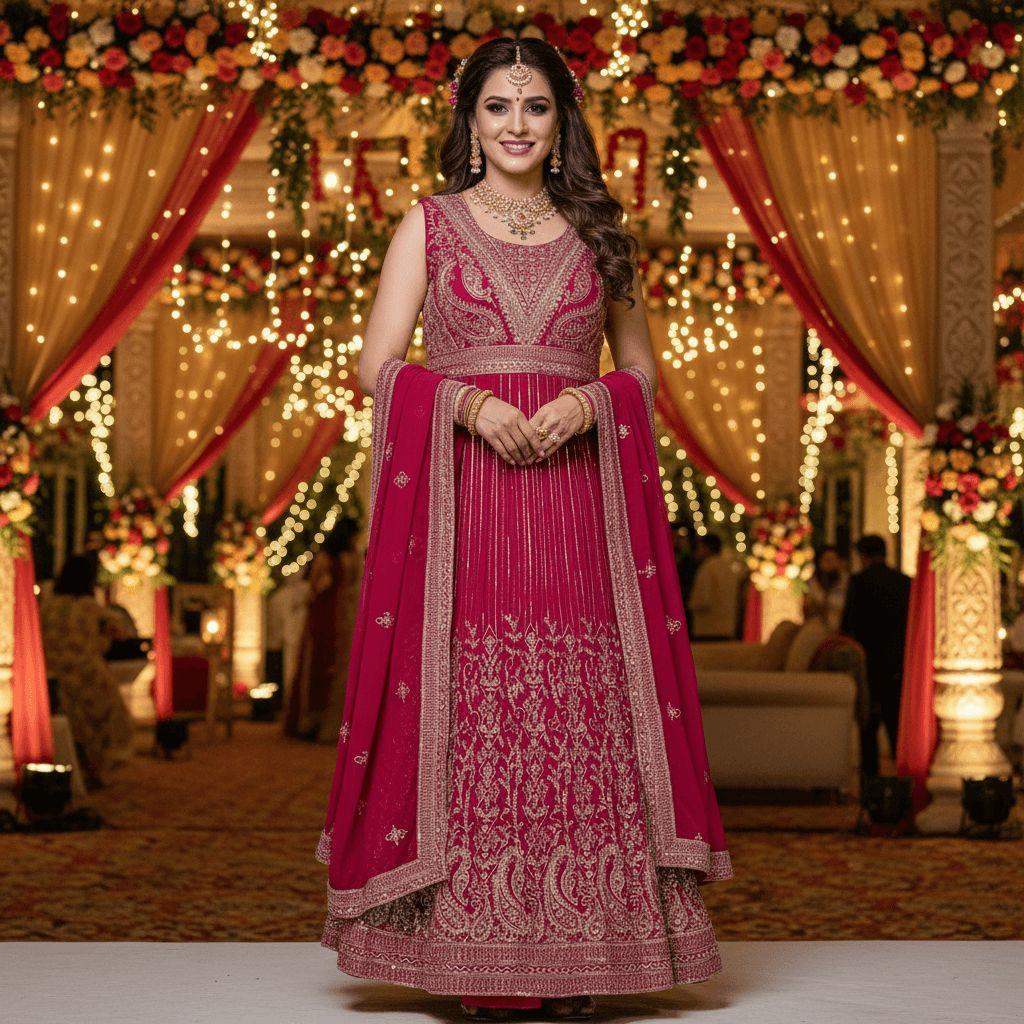 Regal Rani Paisley Anarkali — Gowns at Trendy Closet, Morrisville NC
