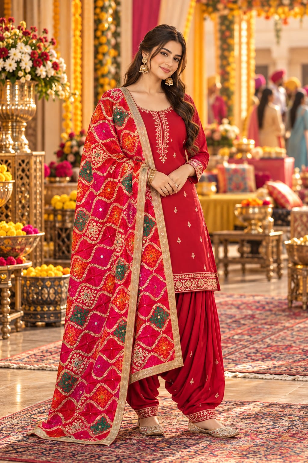 Ruby Phulkari Heritage Patiala — Suit Set at Trendy Closet, Morrisville NC